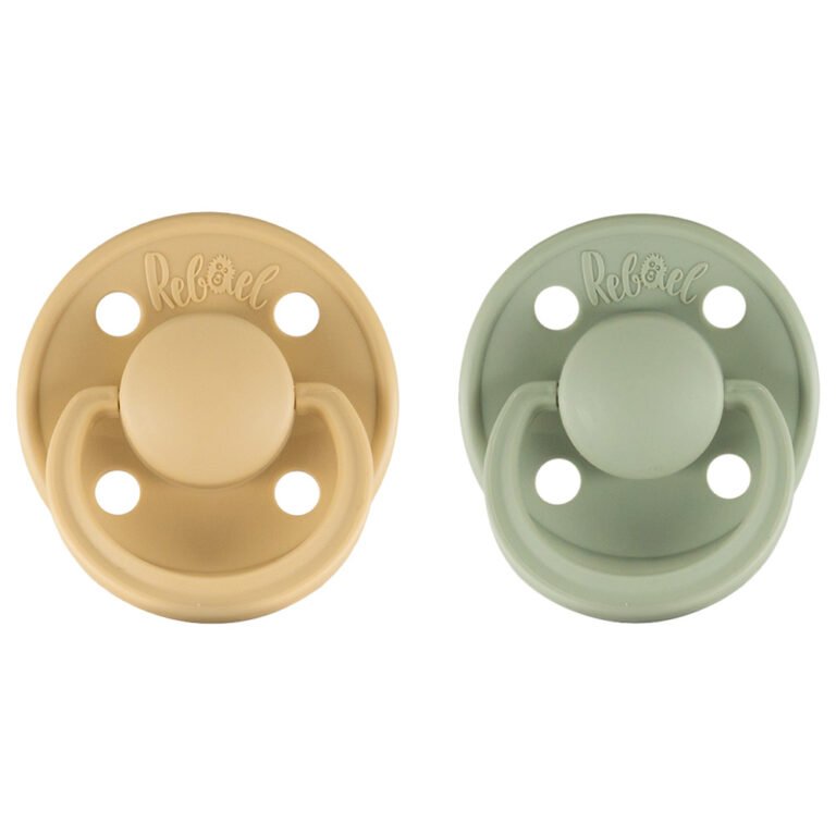 Rebael - Mono Natural Rubber Round Pacifier Size 2 - Baby 6M+ 1-pack - Laurel