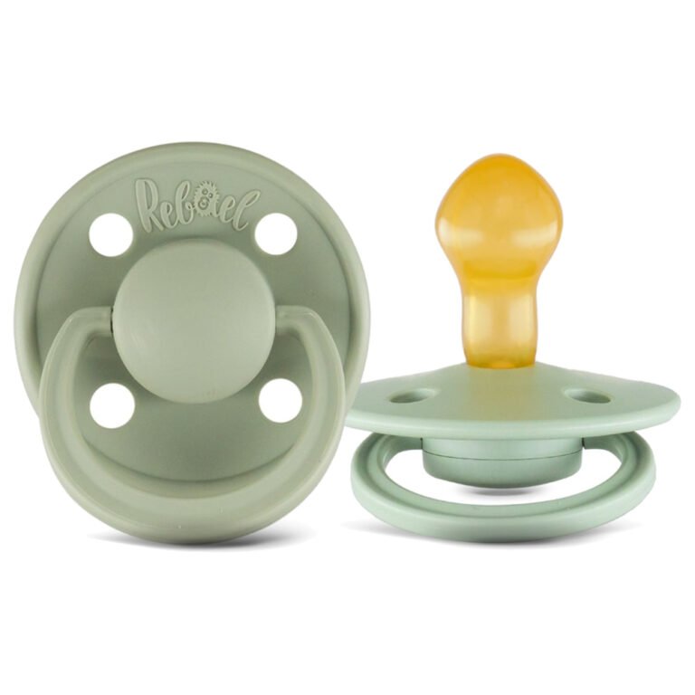 Rebael - Mono Natural Rubber Round Pacifier Size 2 - Baby 6M+ 1-pack - Laurel