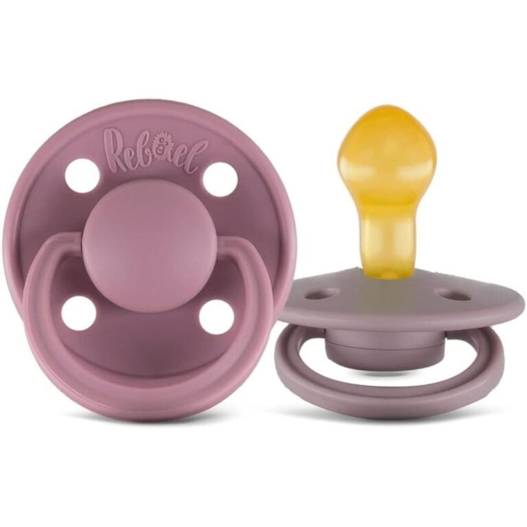 Rebael - Mono Natural Rubber Round Pacifier Size 2 - Baby 6M+ 1-pack - Plum