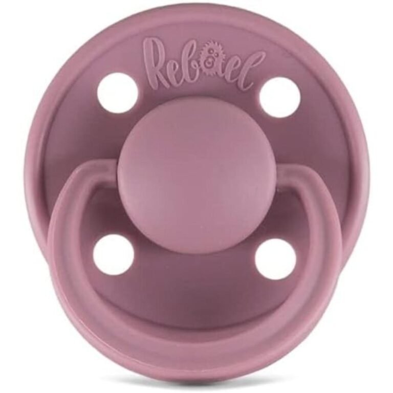 Rebael - Mono Natural Rubber Round Pacifier Size 2 - Baby 6M+ 1-pack - Plum