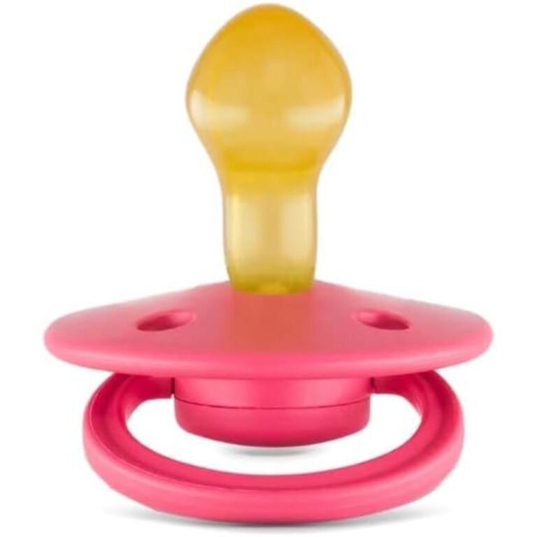 Rebael - Mono Natural Rubber Round Pacifier Size 2 - Baby 6M+ 1-pack - Salmon