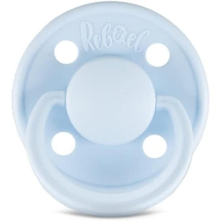 Rebael - Mono Natural Rubber Round Pacifier Size 2 - Baby 6M+ 1-pack - Tiny Sky