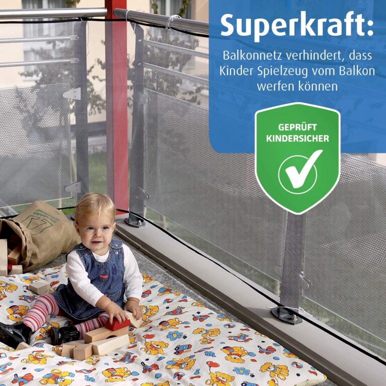 Reer Balcony Net, Durable, Weatherproof Nylon Protective Net for Outdoors, 294 x 94 cm.