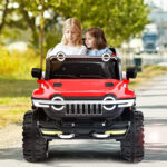 Ride-On Car 2-Seater 4×4 Super Jeep – 12V Electric Battery Powered with Remote Control, Music & LED Lights – Red