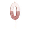 Talking Tables – Glitter Number Candle 0 – Rose Gold