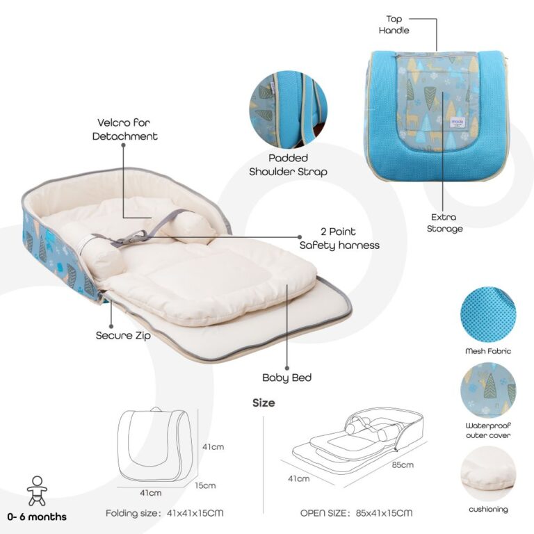 Moon Travalo - Travel Baby Bed & Backpack 2-In-1 - Balloon