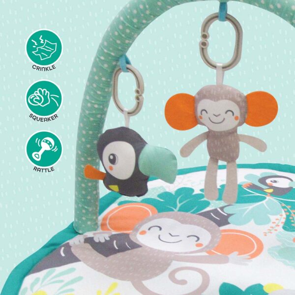 Moon – Jungle Friends Baby Playing Mat – Green