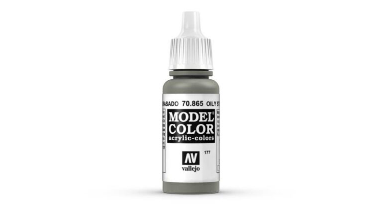 Vallejo - 70.865 Model Color Paint 17ml - Oily Steel