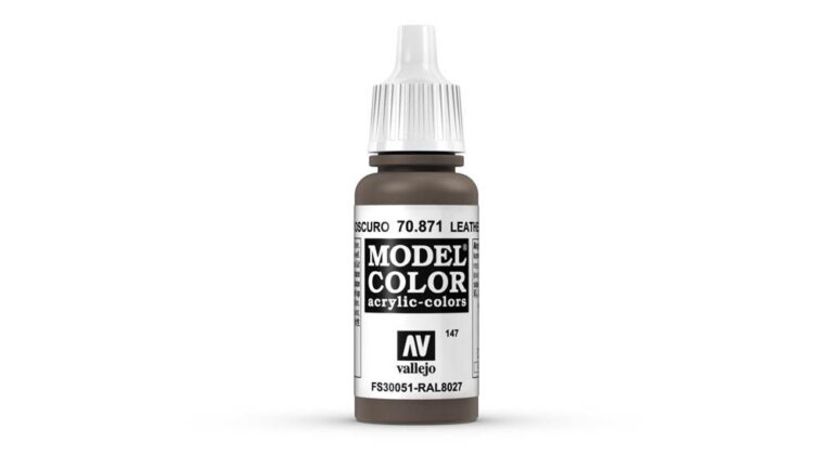 Vallejo - 70.871 Model Color Paint 17ml - Leather Brown