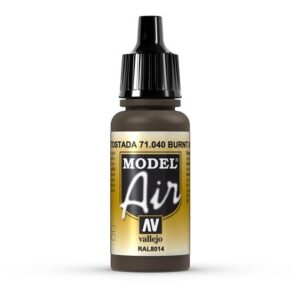 Vallejo – 71.040 Model Air Paint 17ml – Burnt Umber