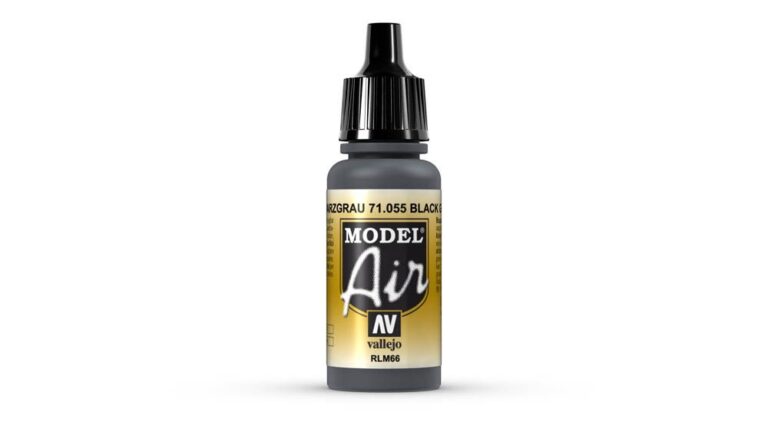 Vallejo - 71.055 Model Air Paint 17ml - Black Grey RLM66