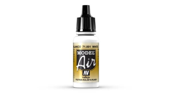 Vallejo – 71.001 Model Air Acrylic Paint 17ml – White