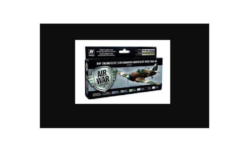 Vallejo-71146-Air-War-Color-Series-Raf-Colors-Seac-Air-Command-South-East-Asia-1942-1945-8-pc-Set