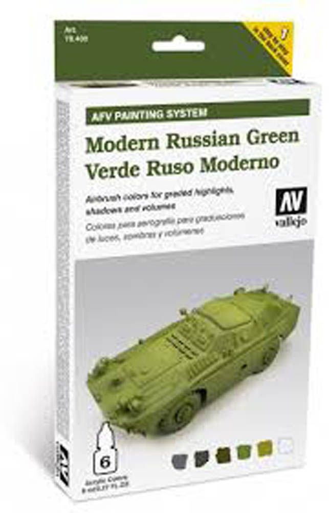 Vallejo 78408 AFV Painting System 6x8ml Modern Russian Green
