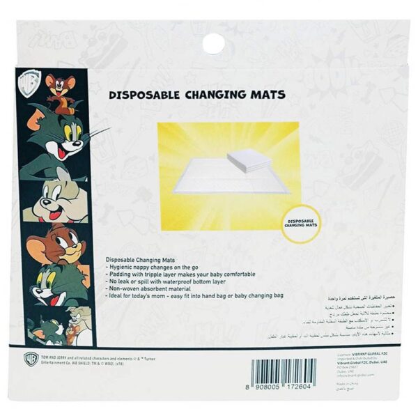 Tom & Jerry – Disposable Changing Mats, 240 Counts – White