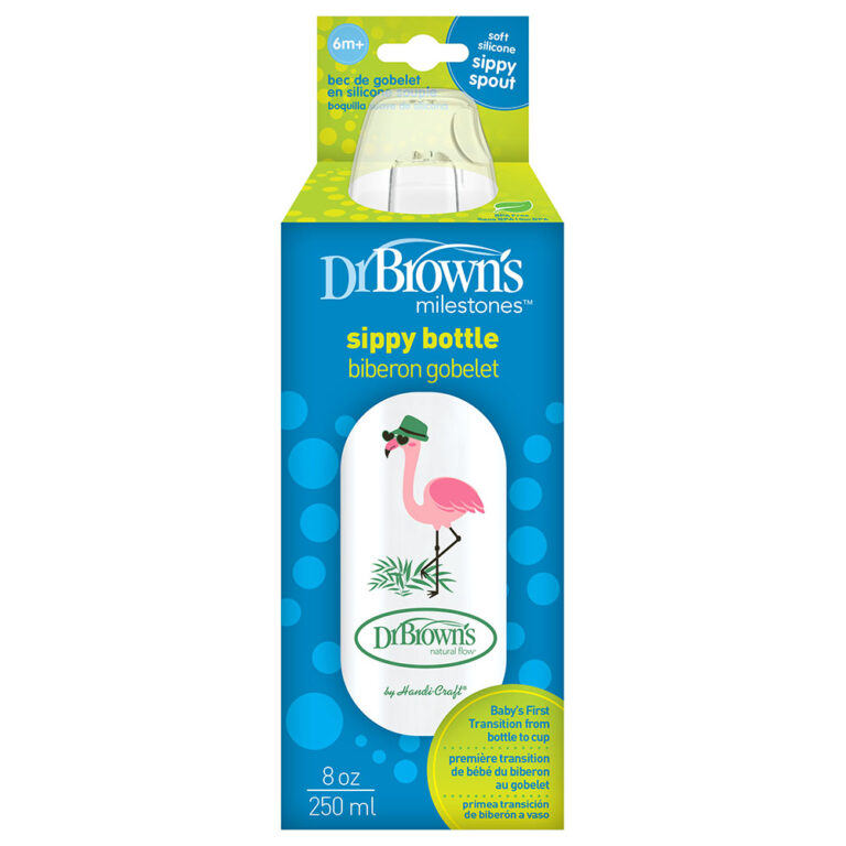 Dr Browns - Pp Narrow Options+Sippy Spout Bottle - Flamingo