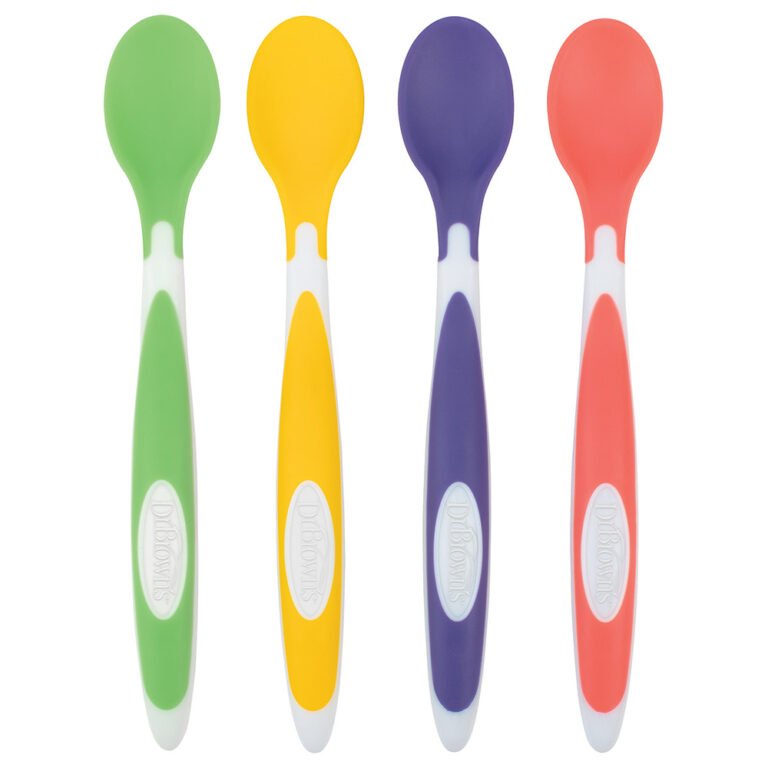 Dr. Browns - Soft Tip Spoon 4 Pack Yellow Green Purple Red