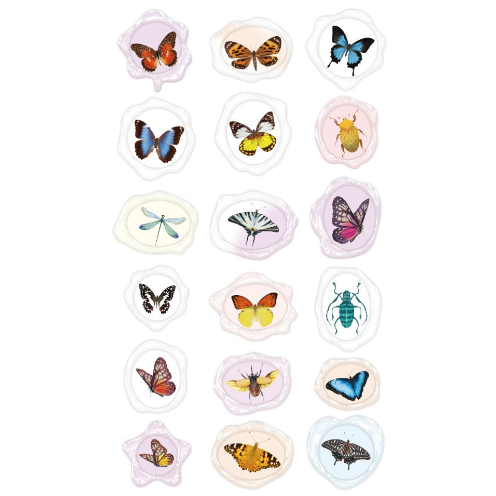 Avenir - Sealing Wax Stickers 10 pack -  Insect  Multicolour