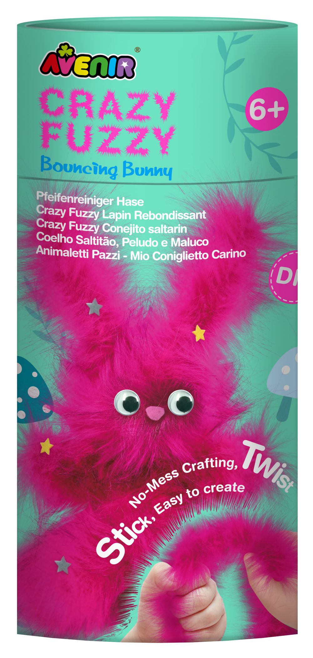 Avenir - Crazy Fuzzy Bouncing Bunny Craft Kit – Fun Hands-On DIY Project for Kids
