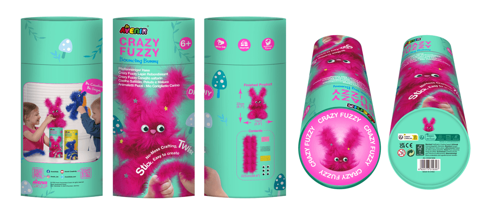 Avenir - Crazy Fuzzy Bouncing Bunny Craft Kit – Fun Hands-On DIY Project for Kids