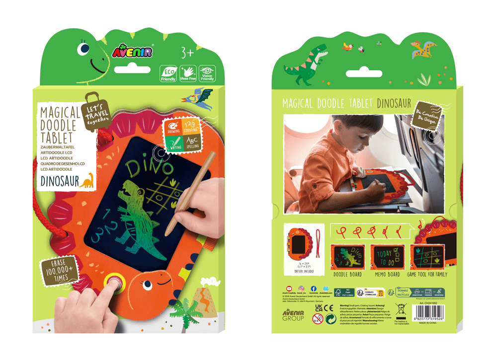 Avenir - LCD Artidoodle Board Dinosaur – Kids Drawing Tablet with Stylus