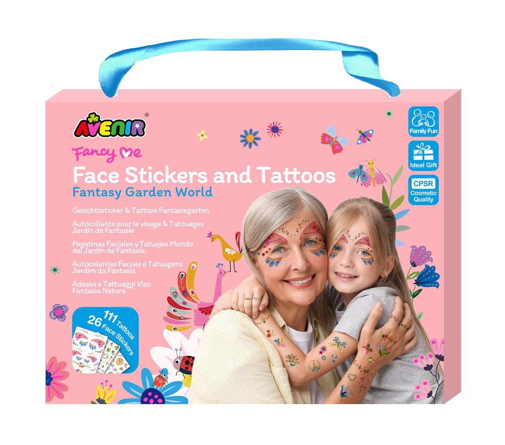Avenir - Fancy Me Face Stickers & Tattoos for Kids – Fantasy Garden World