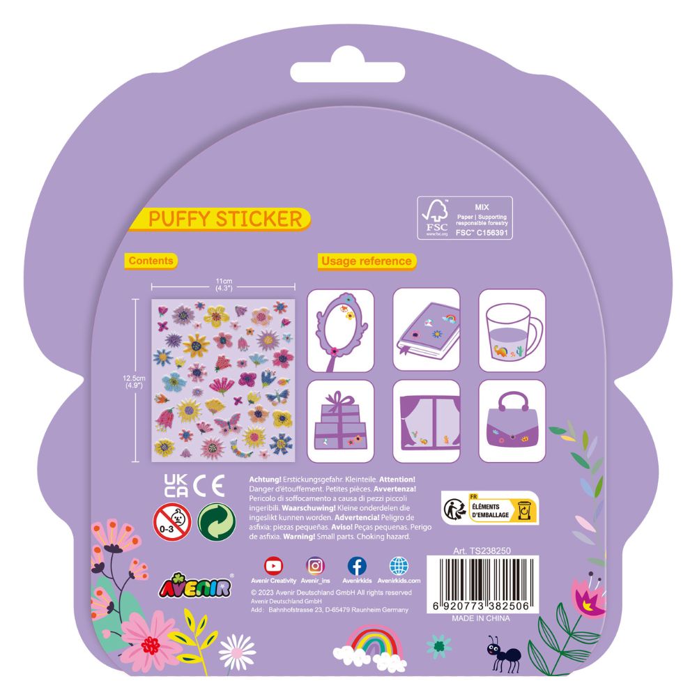 Avenir - Puffy Sticker  Garden  Multicolor