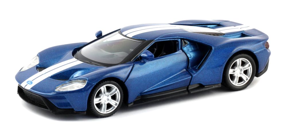 D-Power - 1:36 Diecast Ford GT 2019, Assorted Colors Black / Blue
