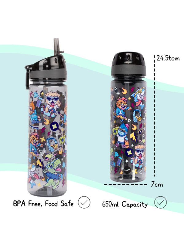 Fringoo – Straw Bottle 650ml – Cool Dude