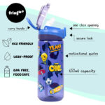Fringoo – Locked Straw Bottle – Navy Doodles