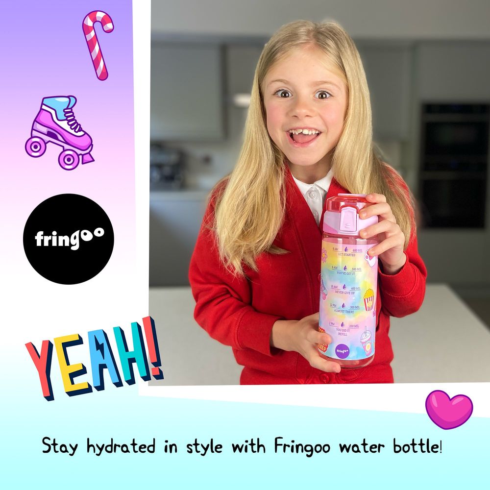 Fringoo - Locked Straw Bottle - Tie Dye 