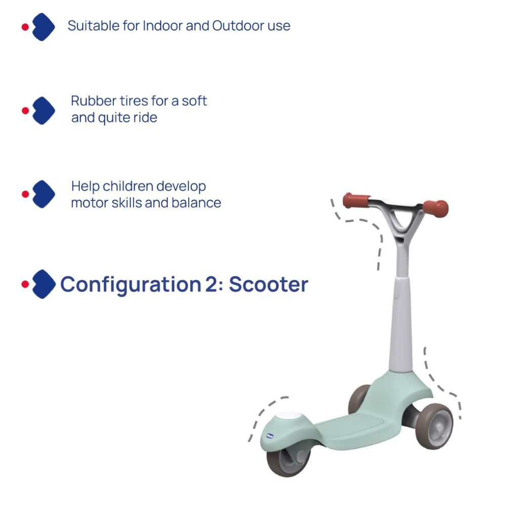 Chicco – 2in1 Evolutive Scooter 1-4y, Multicolor