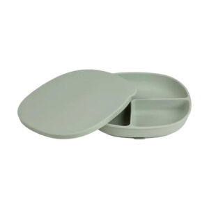 B. Box Silicone Plate With Lid – Sage