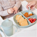 B. Box Silicone Plate With Lid – Sage