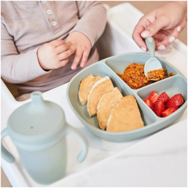B. Box Silicone Plate With Lid – Sage