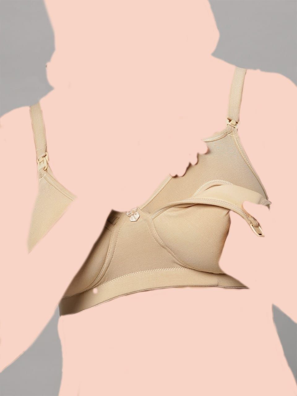 Tummy - Maternity Nursing Light Padded Bra - Beige_L-XL