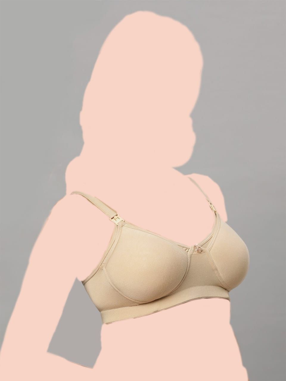 Tummy - Maternity Nursing Light Padded Bra - Beige_S-M