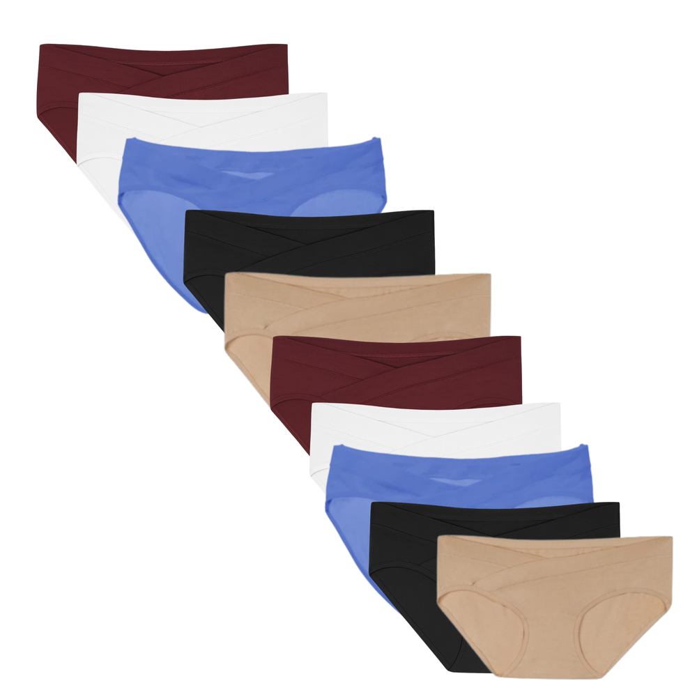 Tummy - 10pc-Set - Low-Waist Maternity Panty - Multicolor_3XL-4XL