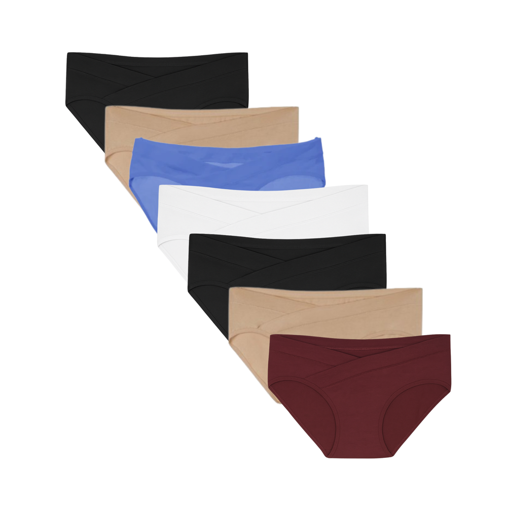 Tummy - 7pc-Set - Low-Waist Maternity Panty - Multicolor_M-L