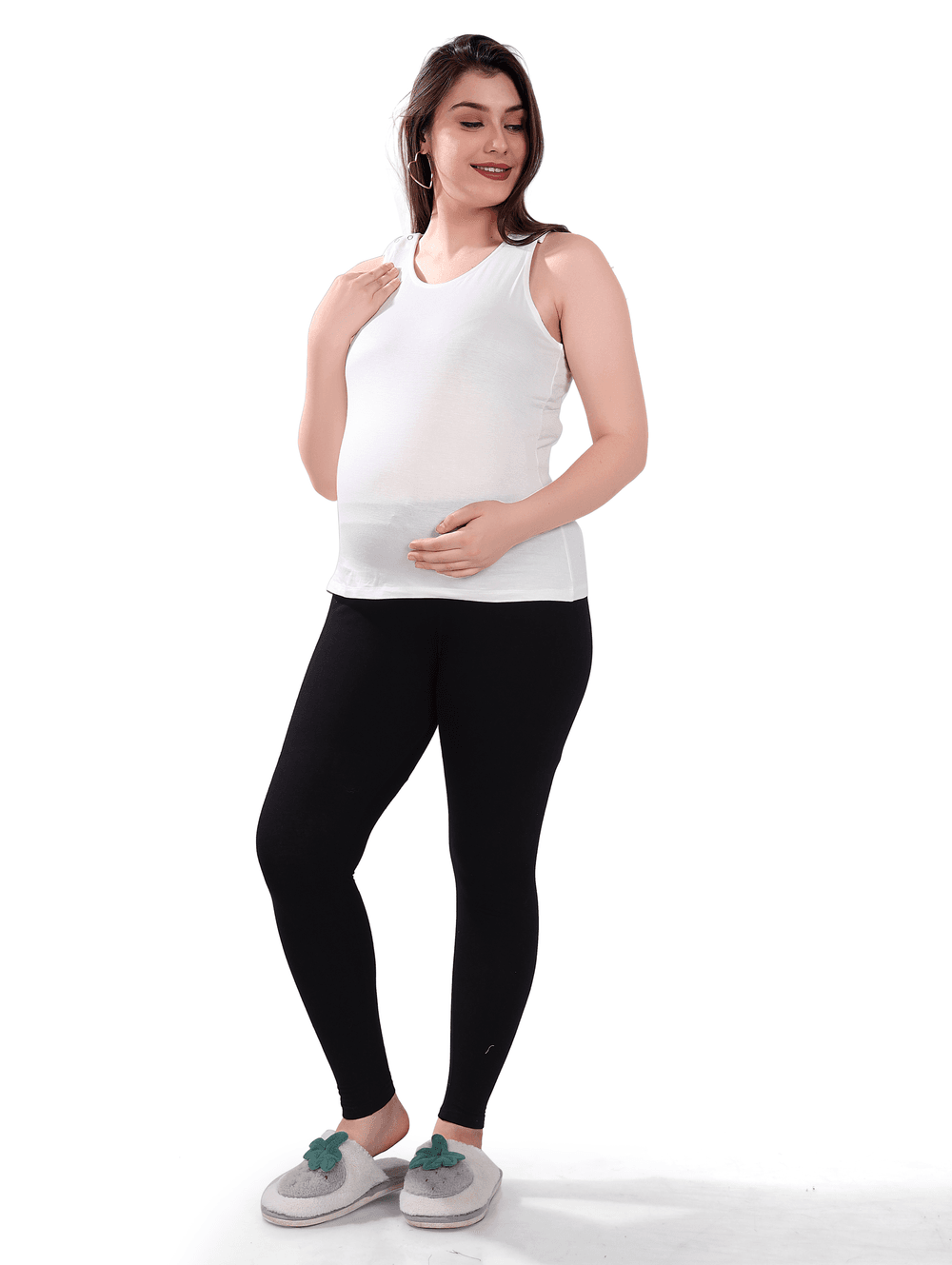 Tummy - Maternity And Nursing Tank Top - White_L