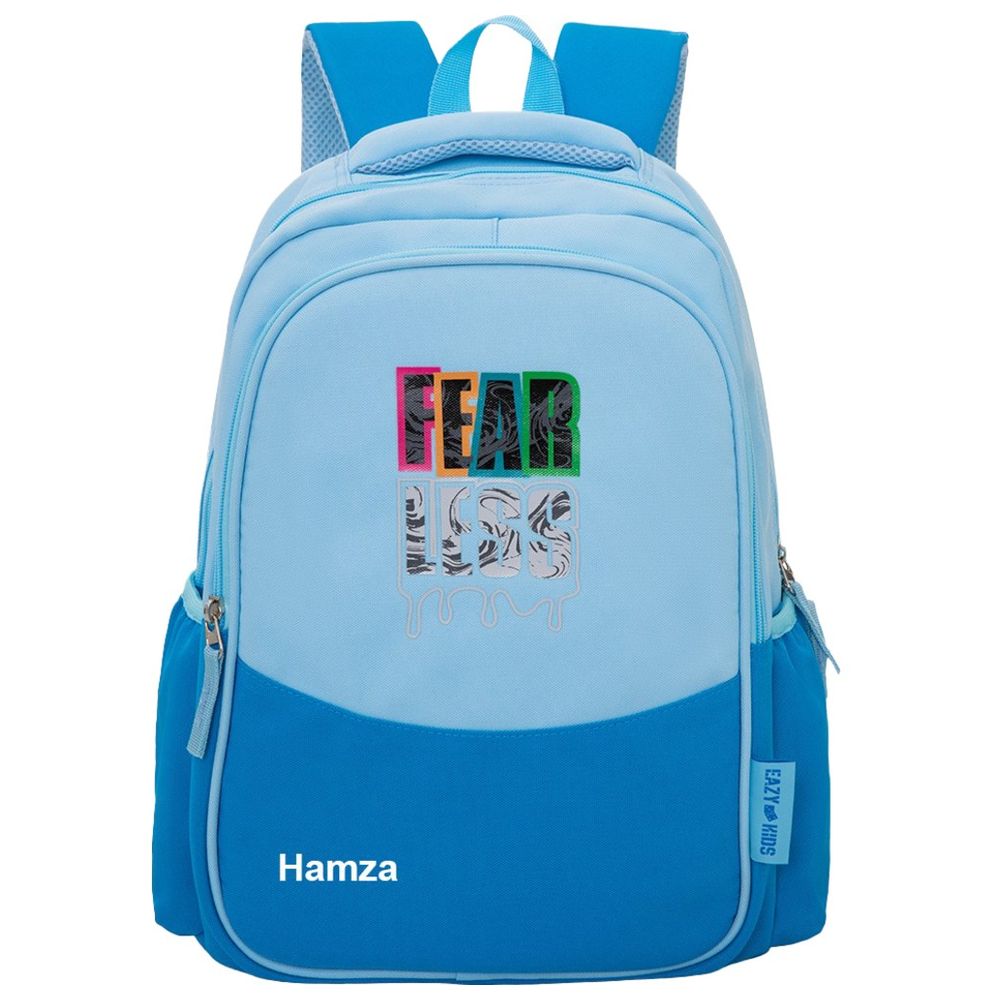 Eazy Kids - 15.3” Lightweight School Backpack for Kids – Fearless Design, Blue