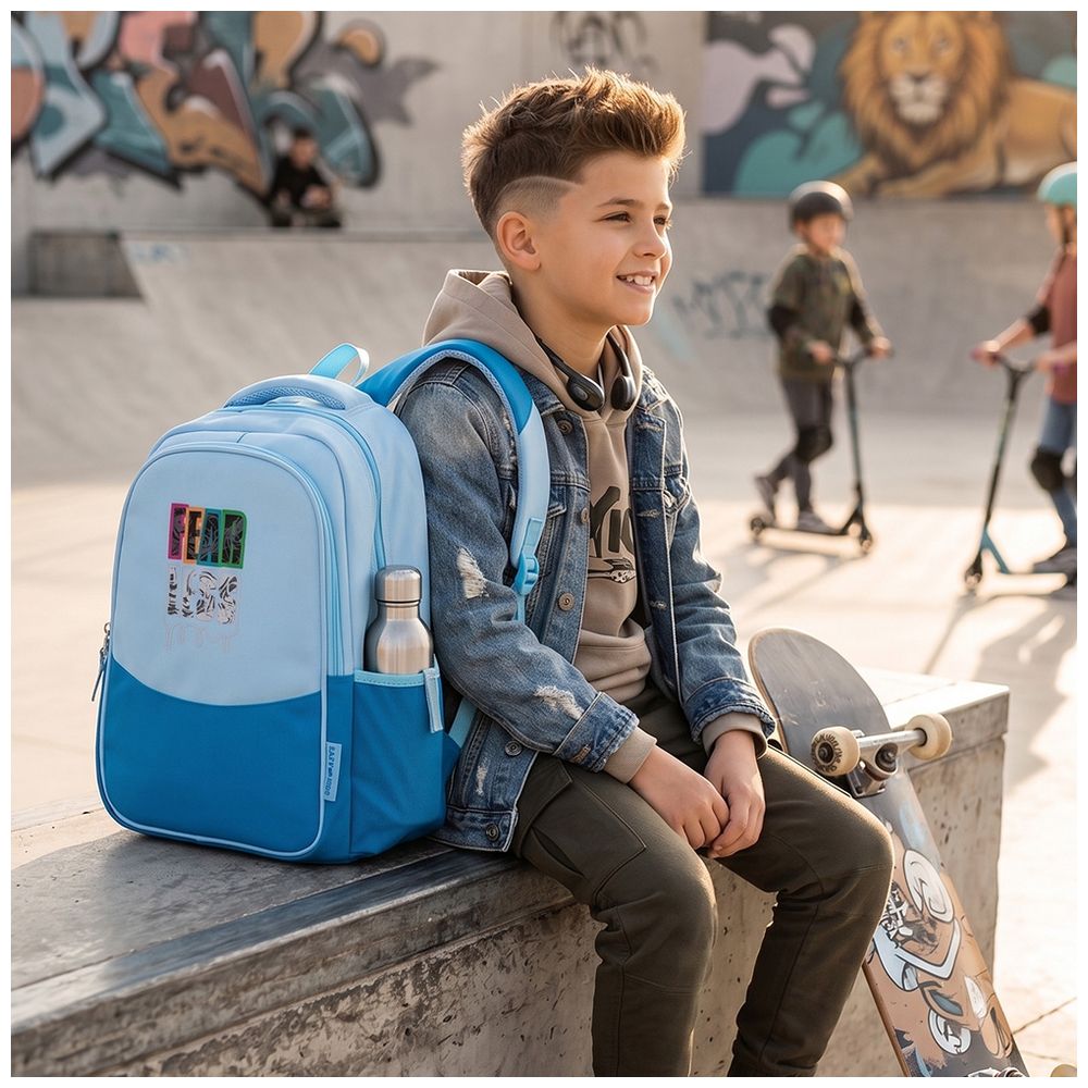Eazy Kids - 15.3” Lightweight School Backpack for Kids – Fearless Design, Blue
