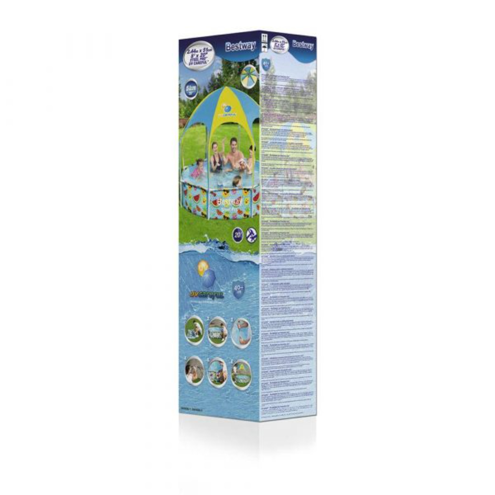 Bestway - Pool Set Splash-In-Shade 2.44mx51cm - Multicolour