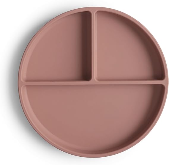 Mushie - Silicone Divided Plate Cloudy Mauve