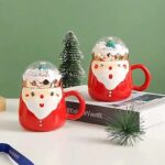 UKR – Christmas Santa Mug with Snow Globe Modern Santa Face