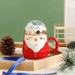 UKR – Christmas Santa Mug with Snow Globe Modern Santa Face