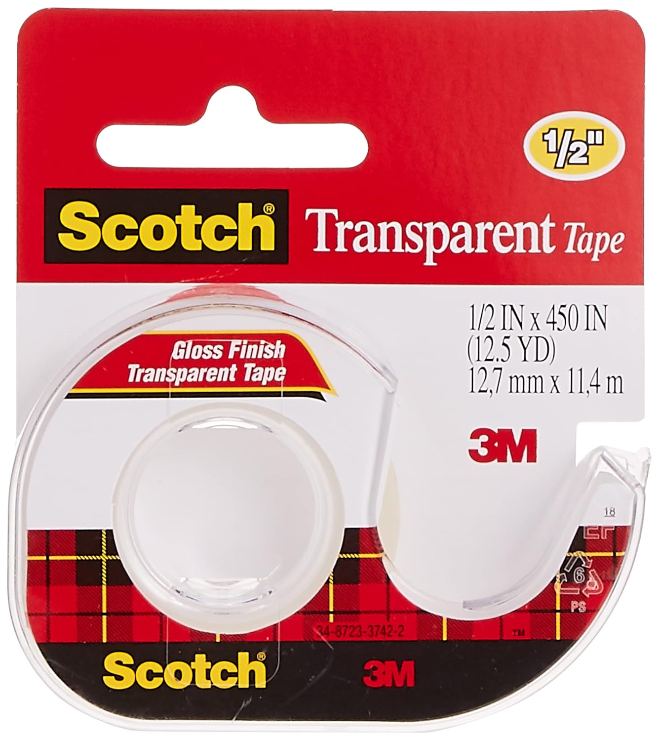 Scotch Transparent Tape on a Dispenser 1/2 x 450