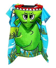 UKR - Kids Hooded Towel 60x120 Blue Shark - Blue