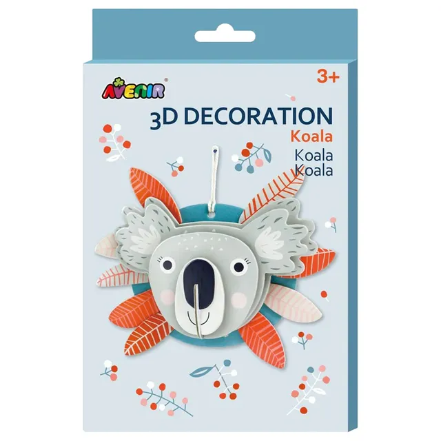 Avenir - 3D Decoration - Koala Kit | Turn Your Wall into a Zoo! Create 3D Decorations with Pre-Cut Cardboard Puzzle Pieces
