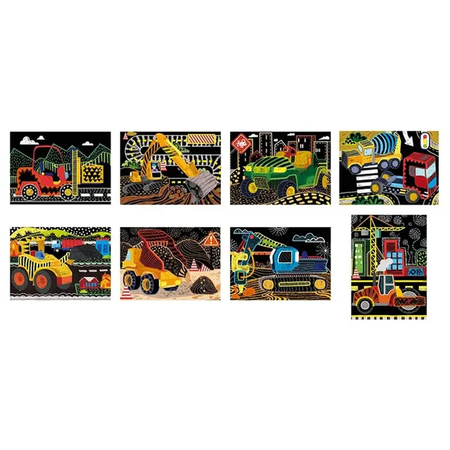 Avenir - Scratch Art Kit – Construction | Unleash Creativity with Vibrant Drawings